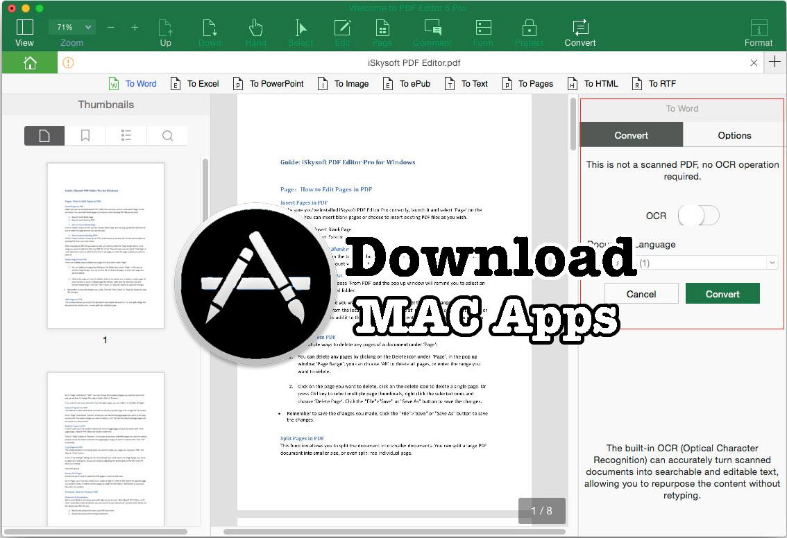 iskysoft pdf editor 6 professional for mac review
